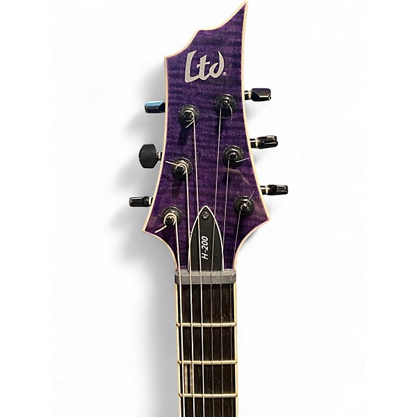 Used ESP LTD H200 Trans Purple Solid Body Electric Guitar