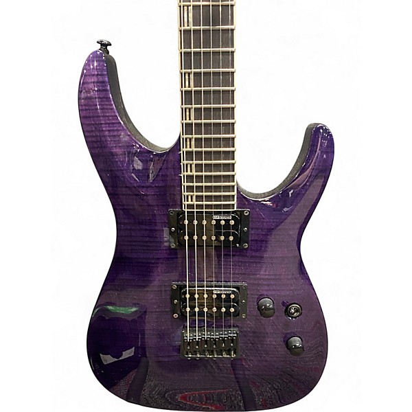 Used ESP LTD H200 Trans Purple Solid Body Electric Guitar