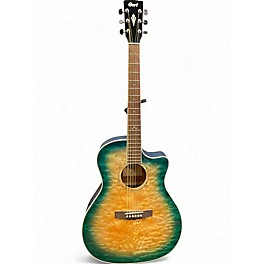 Used Cort GRAND REGAL GAQF CORAL BLUE BURST Acoustic Electric Guitar