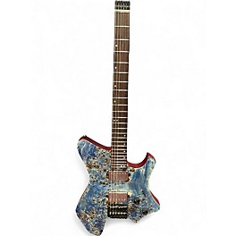Used Eart GW2 Blue Burl Solid Body Electric Guitar