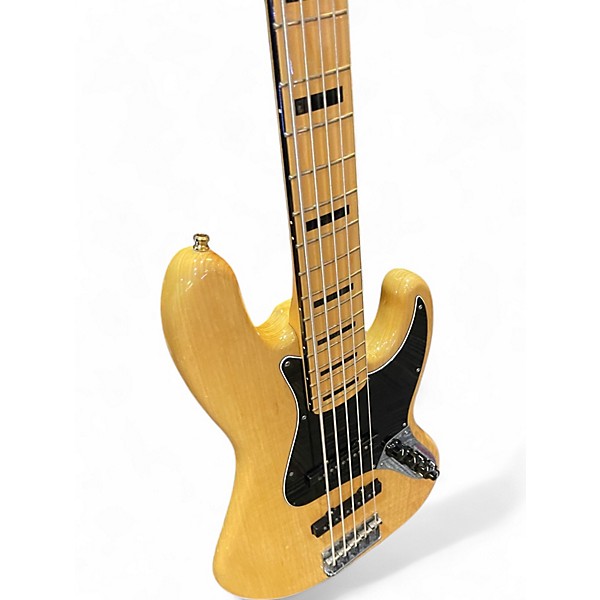 Used Fender American Deluxe Precision Bass V Natural Electric Bass Guitar