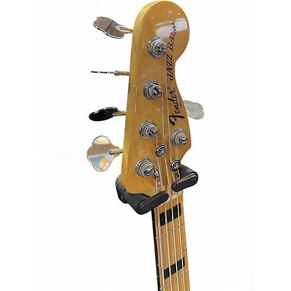 Used Fender American Deluxe Precision Bass V Natural Electric Bass Guitar