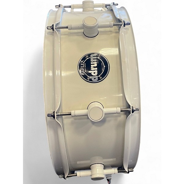 Used ddrum 14X5 Reflex snare White Drum