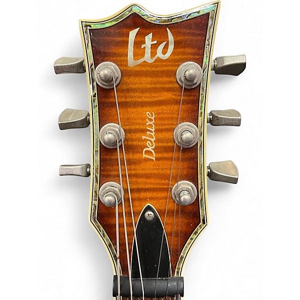 Used ESP LTD EC1000 Deluxe AMBERBURST Solid Body Electric Guitar