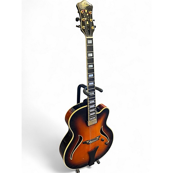 Used Hofner Jazzica Custom Tobacco Burst Hollow Body Electric Guitar