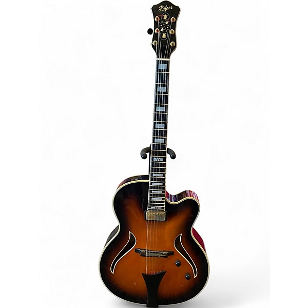 Used Hofner Jazzica Custom Tobacco Burst Hollow Body Electric Guitar