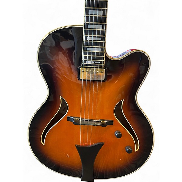 Used Hofner Jazzica Custom Tobacco Burst Hollow Body Electric Guitar