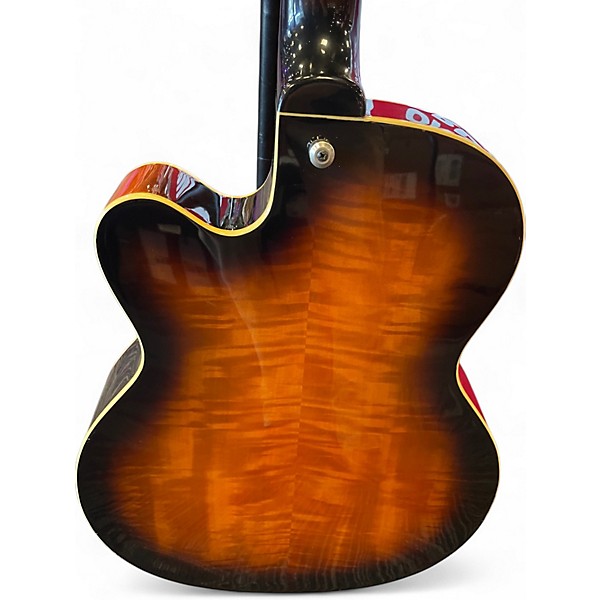 Used Hofner Jazzica Custom Tobacco Burst Hollow Body Electric Guitar