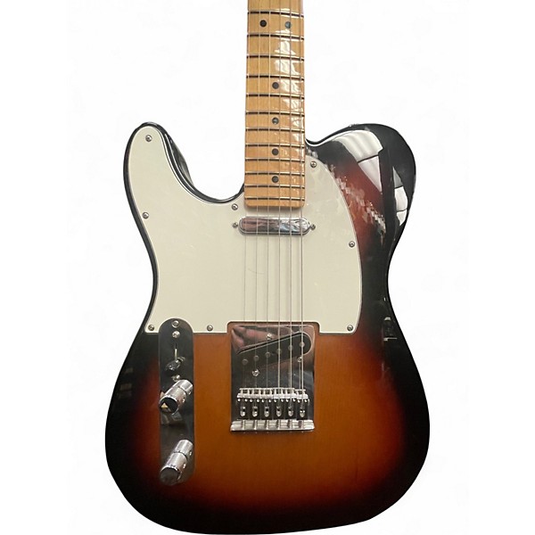 Used Fender Player Telecaster Left Handed 3 Tone Sunburst Solid Body Electric Guitar