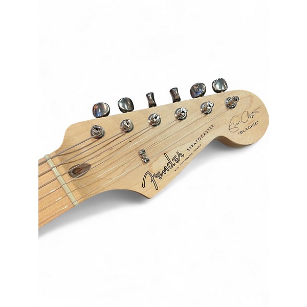 Used Fender Eric Clapton "Blackie" Stratocaster Black Solid Body Electric Guitar