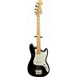 Used Squier Bronco Bass Black and White Electric Bass Guitar