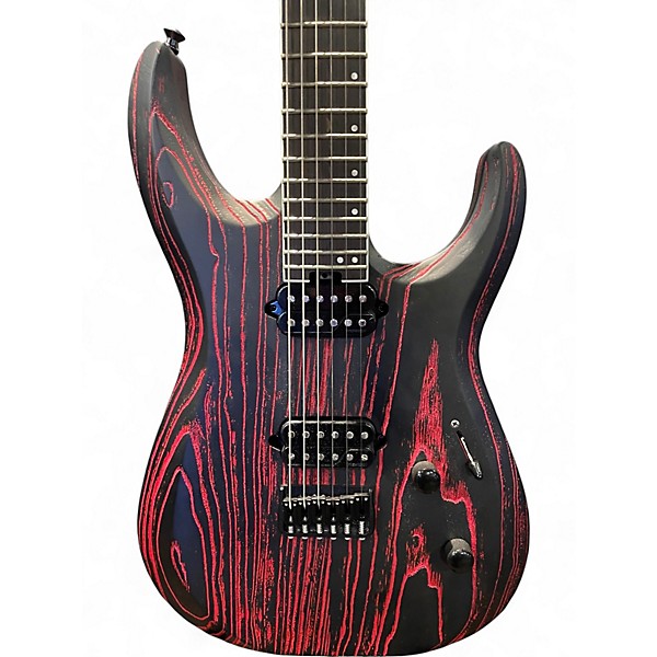 Used 2020s Jackson  Pro Series DK Modern Ash HT6 black and red Solid Body Electric Guitar