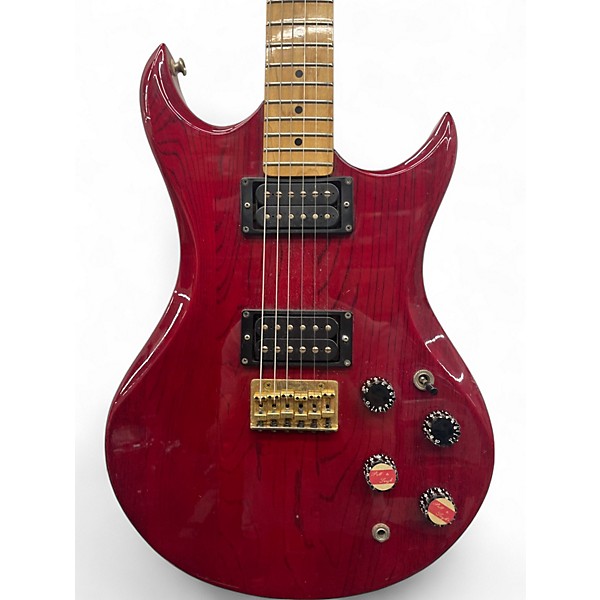 Used Vantage AVENGER ASH RED Solid Body Electric Guitar