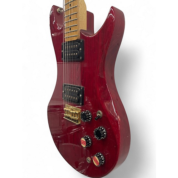 Used Vantage AVENGER ASH RED Solid Body Electric Guitar