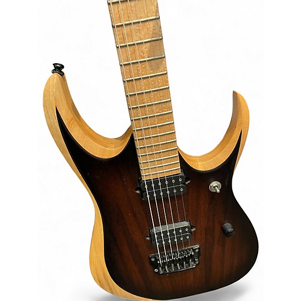 Used Ibanez RGDIX6MRW Trans Brown Solid Body Electric Guitar