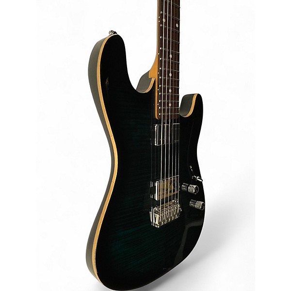 Used Sterling by Music Man Sabre transparent green Solid Body Electric Guitar