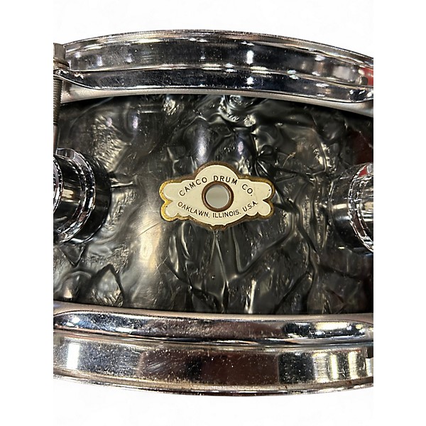 Vintage 1960s Camco 4in Oaklawn Snare Black Moto Drum