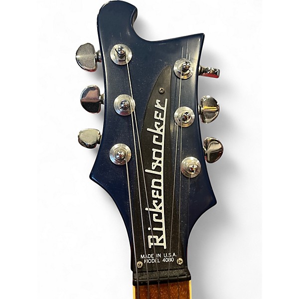 Vintage 1980s Rickenbacker 4080 Blue Solid Body Electric Guitar