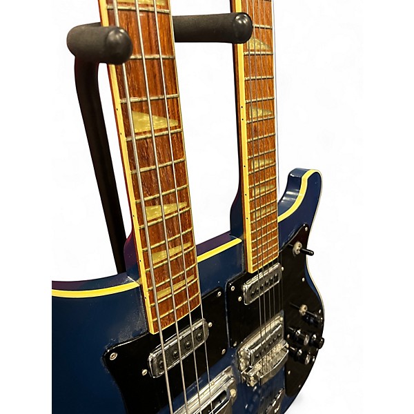 Vintage 1980s Rickenbacker 4080 Blue Solid Body Electric Guitar