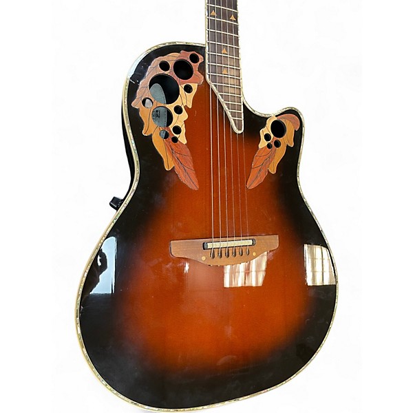 Vintage 1995 Ovation N768 SUNBURST Acoustic Electric Guitar