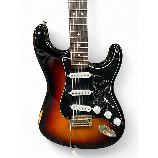 Used Fender Artist Series Stevie Ray Vaughan Stratocaster 3 Color Sunburst Solid Body Electric Guitar