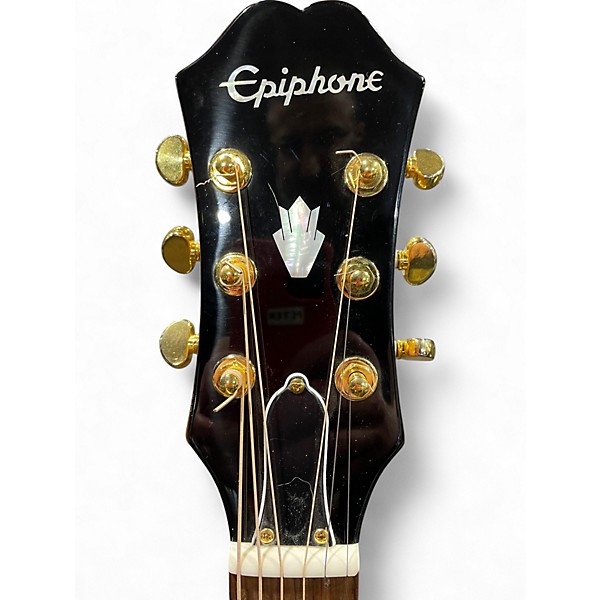 Used Epiphone J-200 EC Studio Parlor Vintage Sunburst Acoustic Electric Guitar