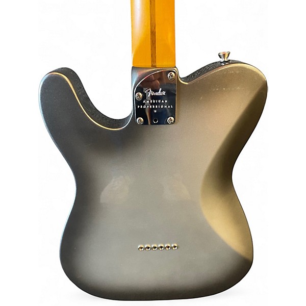 Used Fender American Professional II Telecaster Silver Solid Body Electric Guitar