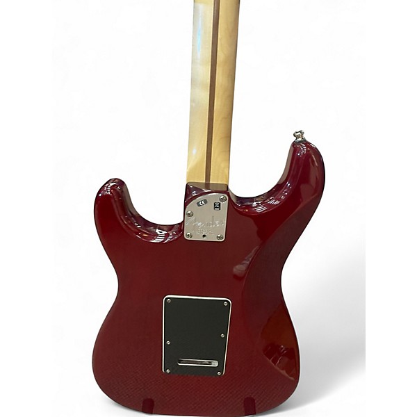Used Fender American Deluxe Stratocaster Trans Red Solid Body Electric Guitar