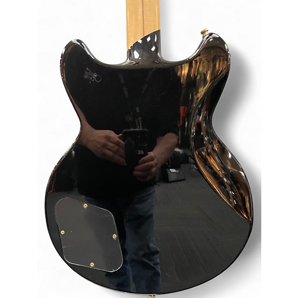 Used D'Angelico DELUXE BRIGHTON Black Solid Body Electric Guitar