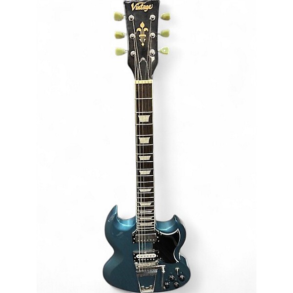 Used Vintage VS6VGHB Gun Hill Blue Solid Body Electric Guitar,Specials : American Fashion Style Bags On Sale