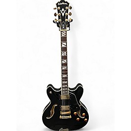 Used Washburn HB35 Black Hollow Body Electric Guitar