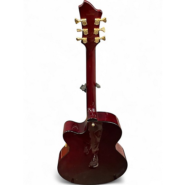 Used Hagstrom HL550 Maroon Hollow Body Electric Guitar