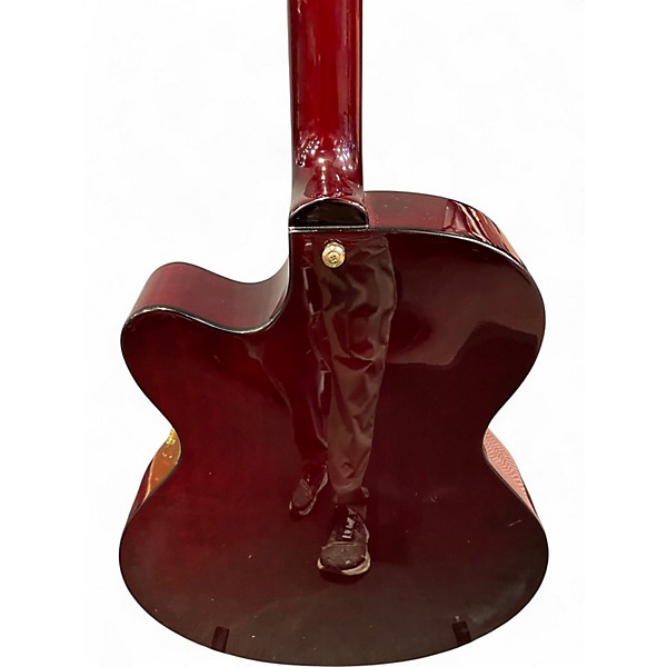 Used Hagstrom HL550 Maroon Hollow Body Electric Guitar