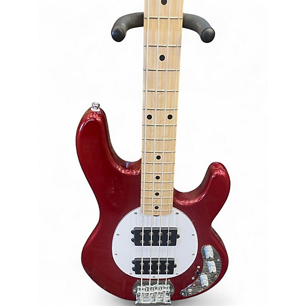 Used Sterling by Music Man sub string 5 bass maroon Electric Bass Guitar
