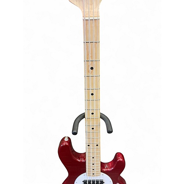 Used Sterling by Music Man sub string 5 bass maroon Electric Bass Guitar