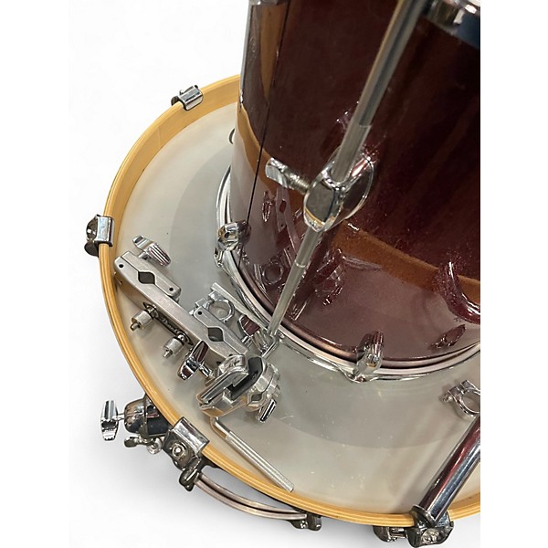 Used Pearl 8 Piece Export Double Bass Crimson Sparkle Drum Kit