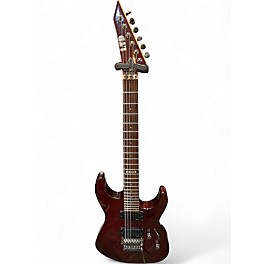 Used ESP LTD M100FM Crimson Red Trans Solid Body Electric Guitar