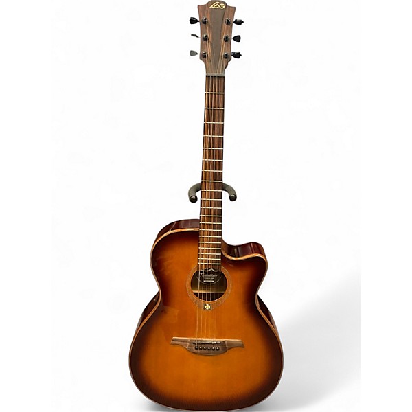 Used Lag Guitars T100ACE-BRS 2 Color Sunburst Acoustic Electric Guitar