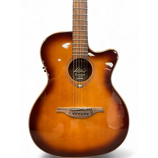 Used Lag Guitars T100ACE-BRS 2 Color Sunburst Acoustic Electric Guitar