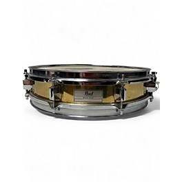 Used Pearl 13in Brass Shell Snare Drum Gold Drum