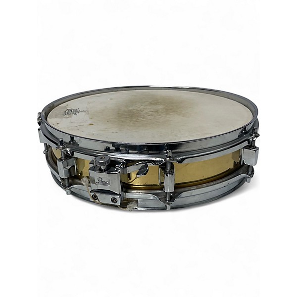 Used Pearl 13in Brass Shell Snare Drum Gold Drum