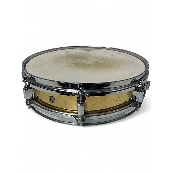 Used Pearl 13in Brass Shell Snare Drum Gold Drum