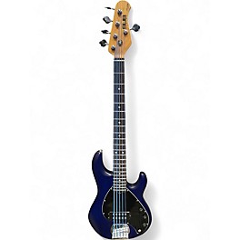 Used Sterling by Music Man Ray5 5 String Blue Electric Bass Guitar