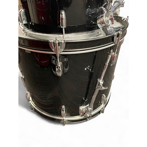 Used Groove Percussion 5 Piece Drumset Black Drum Kit