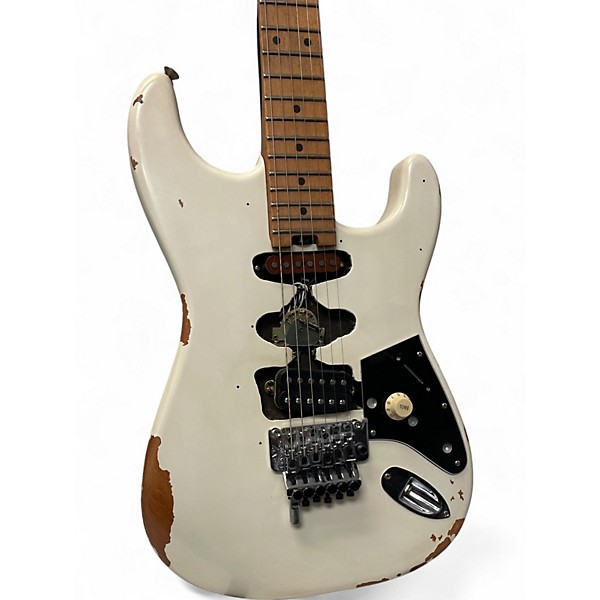 Used 2021 EVH Frankenstein white relic  Solid Body Electric Guitar