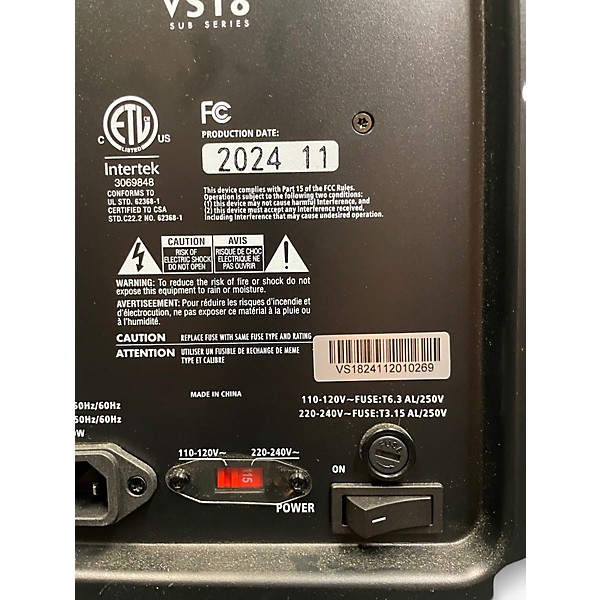 Used Harbinger VS18 Powered Subwoofer