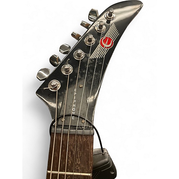 Used 2001 Epiphone Slasher FX Metallic Light Blue Solid Body Electric Guitar