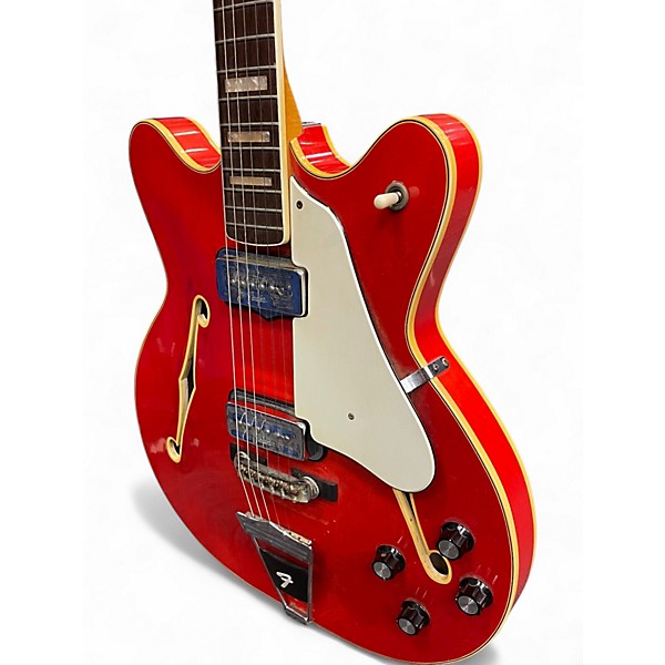 Vintage 1960s Fender Coronado red Hollow Body Electric Guitar