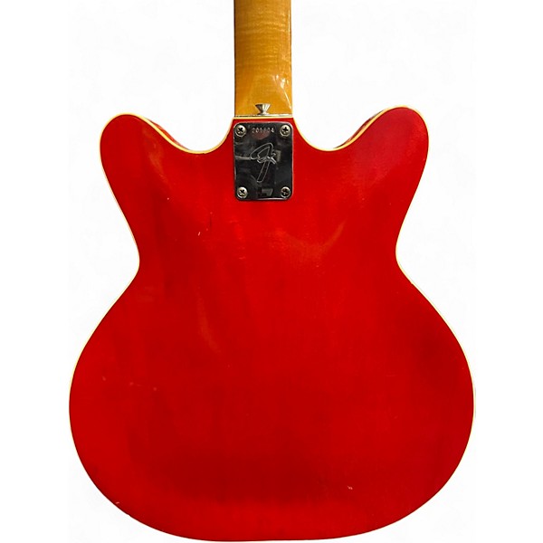 Vintage 1960s Fender Coronado red Hollow Body Electric Guitar
