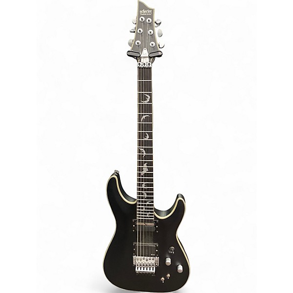 Used Schecter damien platinum flat black Solid Body Electric Guitar